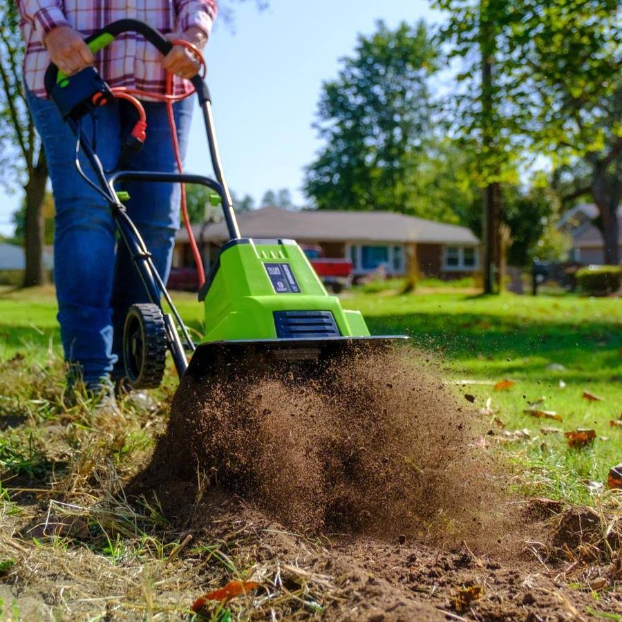 9 Amp Corded Electric Tiller Cultivator S1090