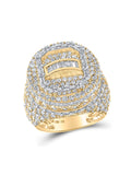 10kt Yellow Gold Mens Diamond Circle Ring L25089