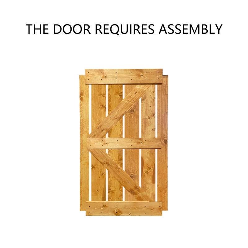Walnut Barn Door with Hardware Kit N5764