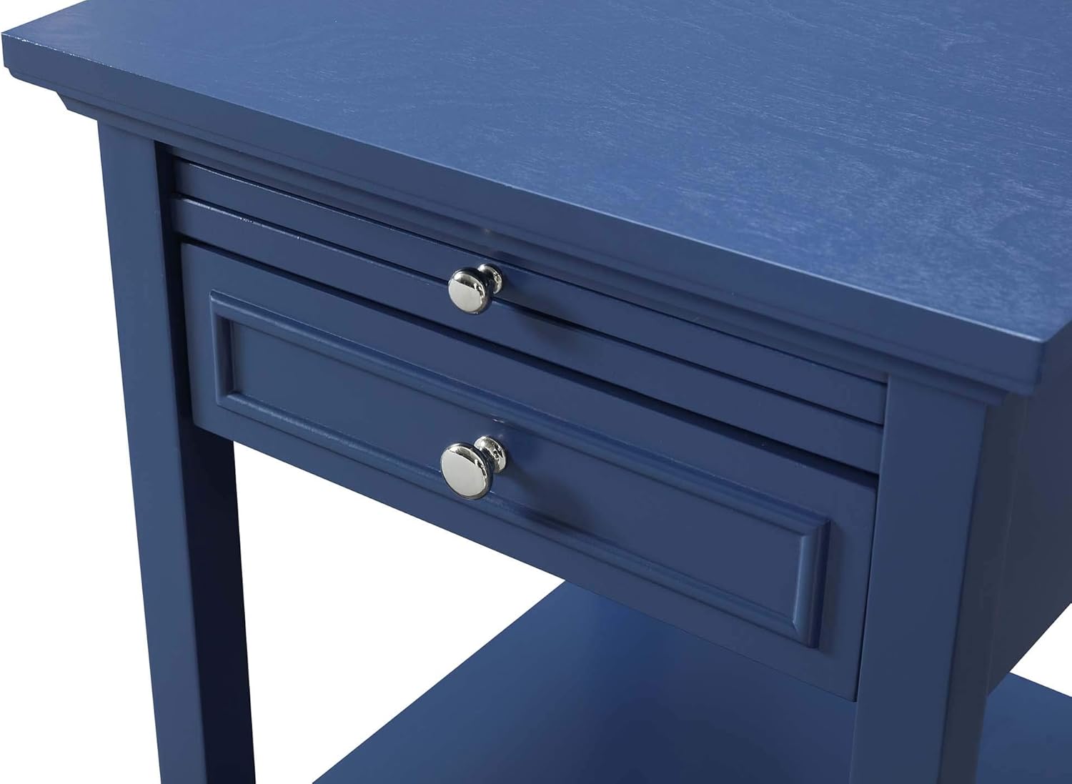 Cobalt Blue Drawer and Slide End Table X7777