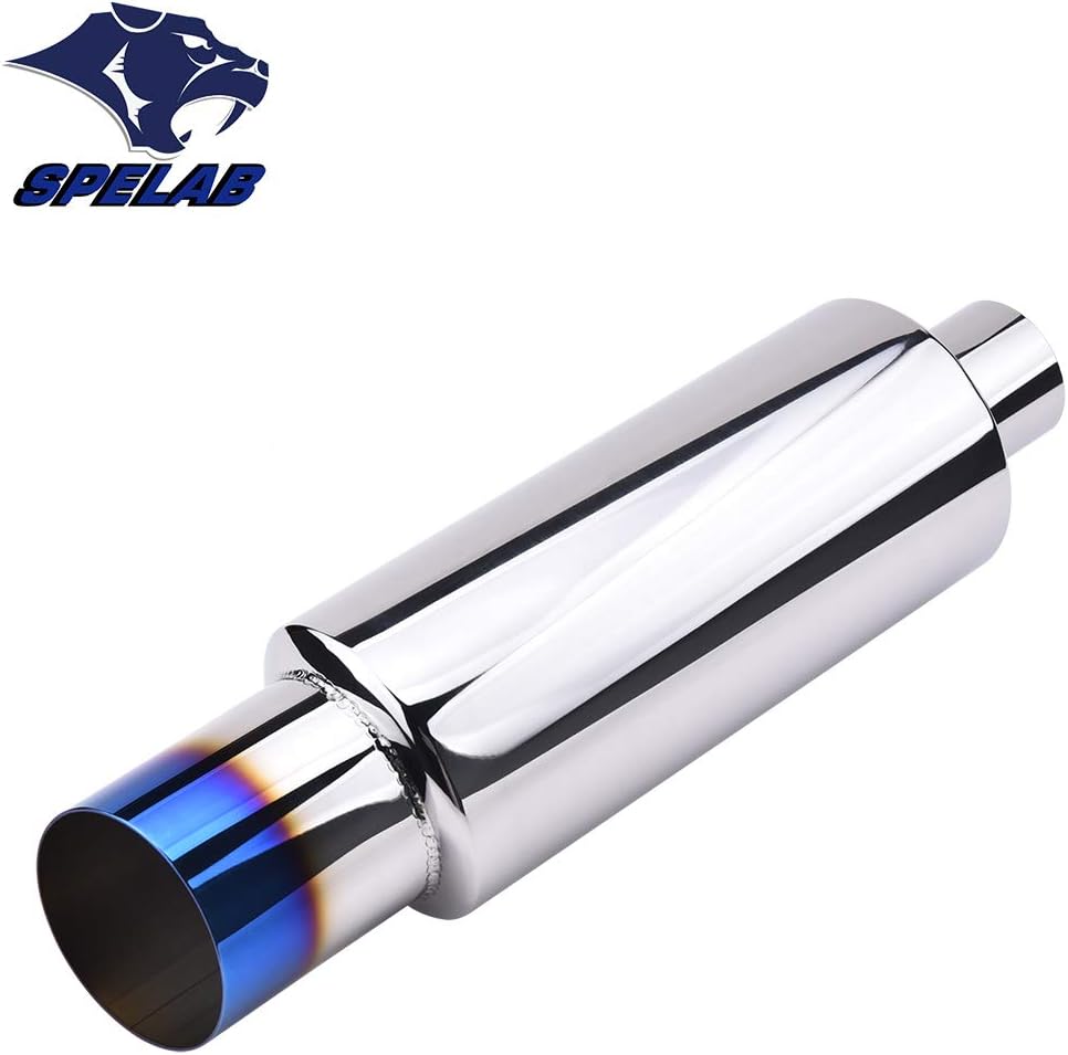 2.5 Inlet 4 Outlet Stainless Steel Exhaust Muffler, Pack of 2 D832