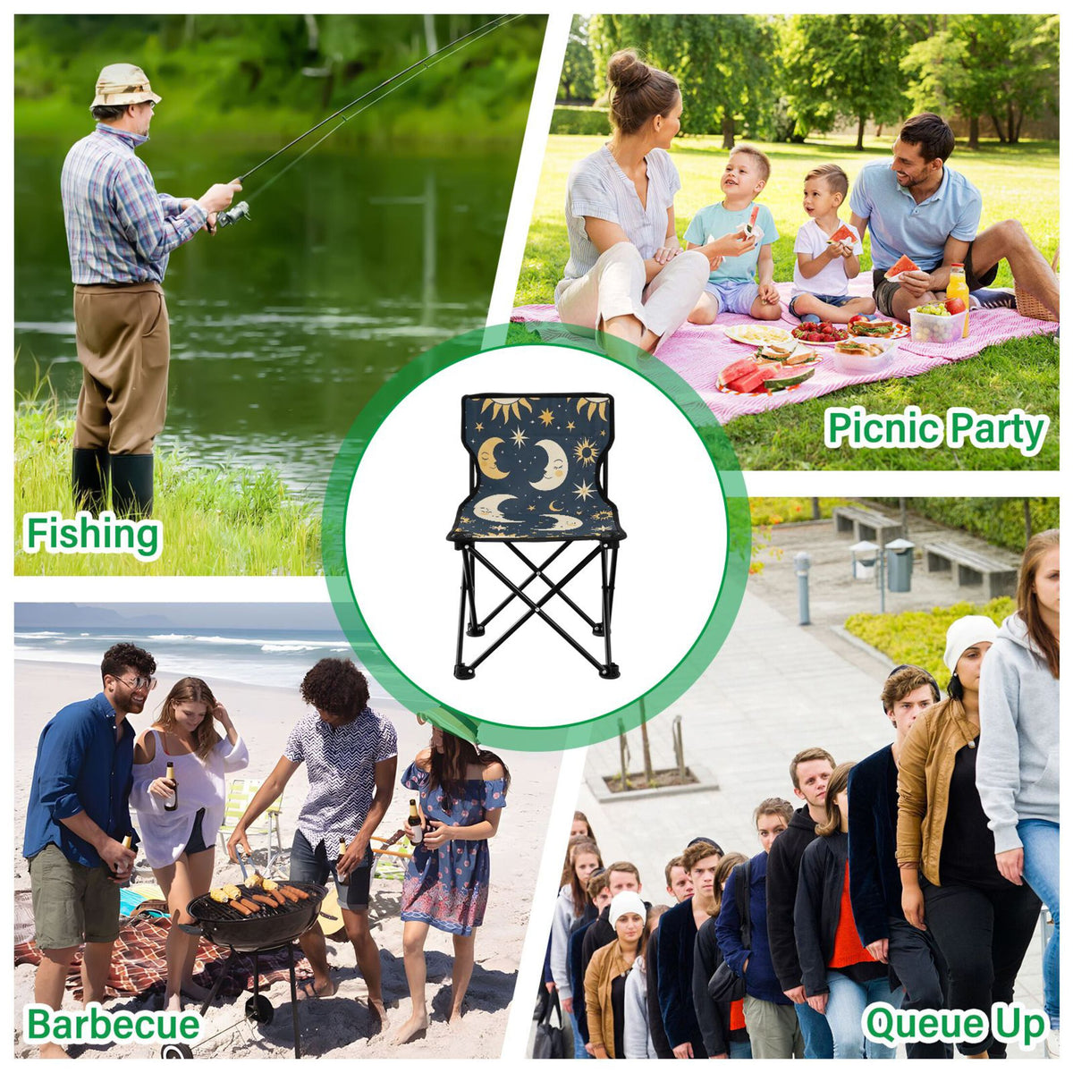 Portable Folding Camping Chair with Carry Bag Z164