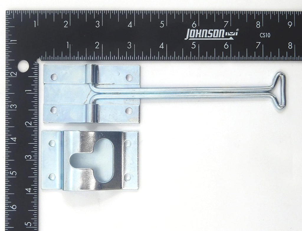 10 Metal T-Style Door Holder Entry Door Catches 6 Inch Long Zinc Plated Steel Pack of 2 J316