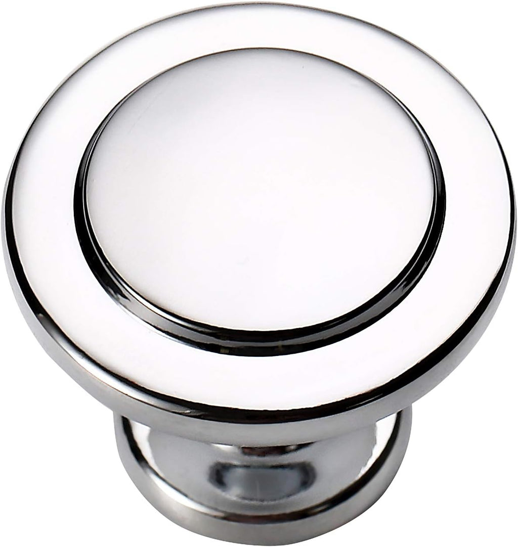 Flat Black 1-1/8 Inch Diameter Mushroom Round Cabinet Knobs 25 Pack E765432