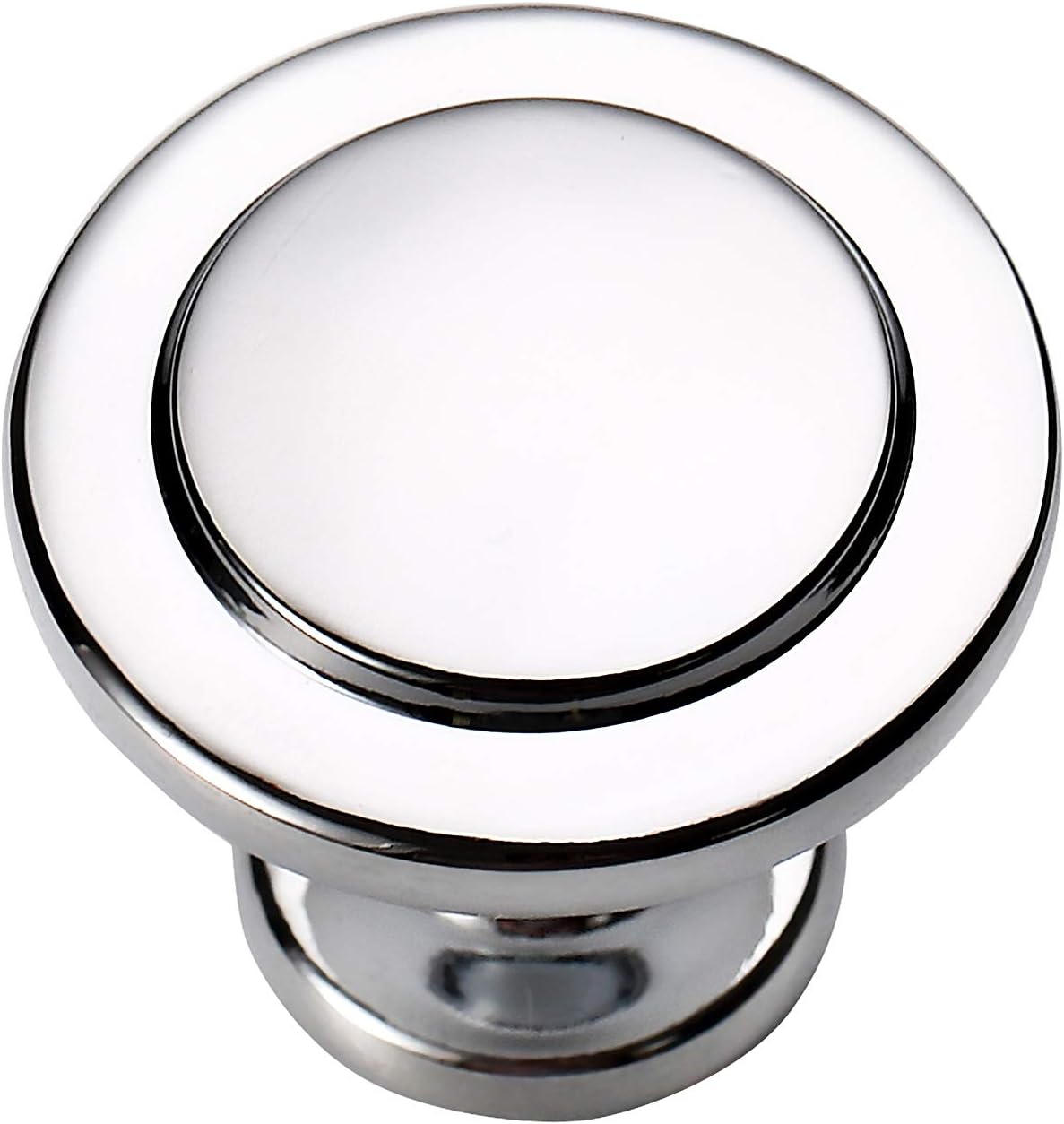 Flat Black 1-1/8 Inch Diameter Mushroom Round Cabinet Knobs 25 Pack E765432