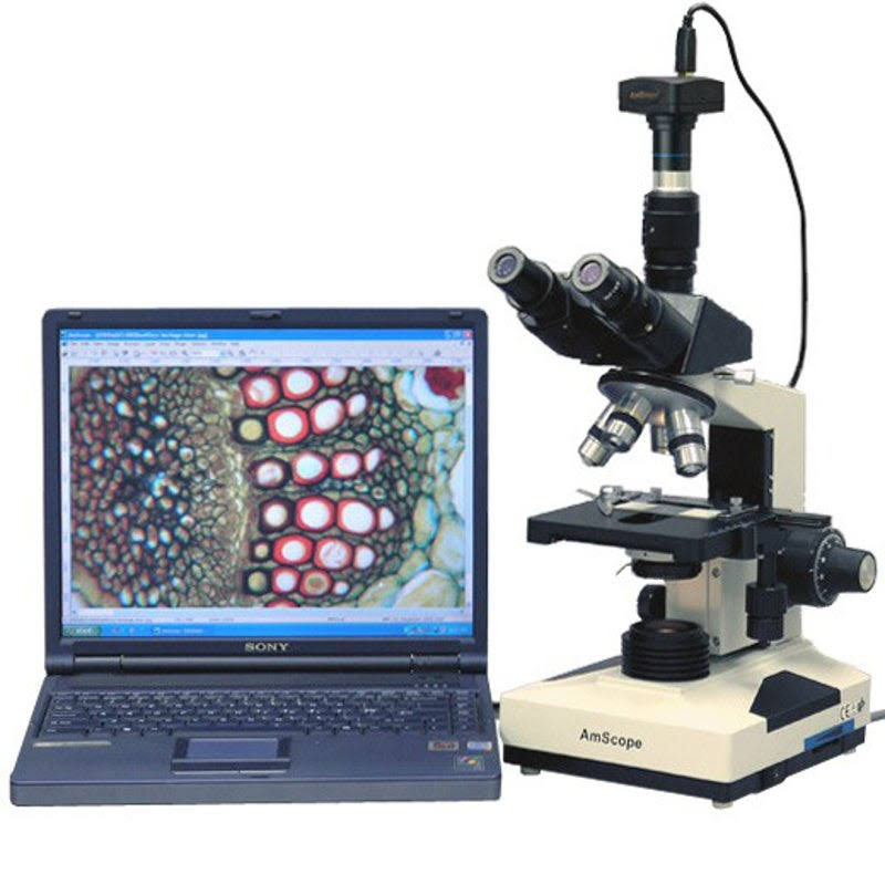 40X-1600X Trinocular Microscope with 8MP Camera Z370875