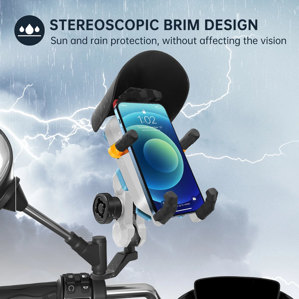 Waterproof Motorcycle Phone Mount Holder with 360° Rotation U49026