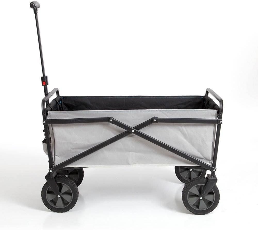 Lightweight Steel Frame Folding Utility Wagon Cart with Pockets Pack of 2 D9611