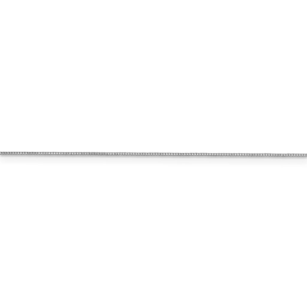 14K White Gold 16in Baby Box Necklace Chain U839