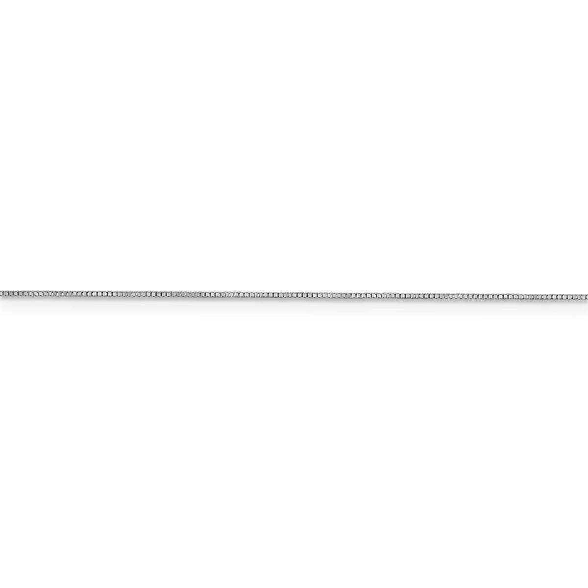 14K White Gold 16in Baby Box Necklace Chain U839
