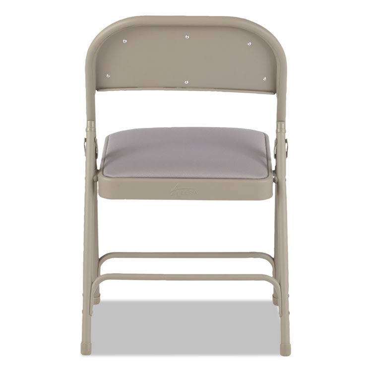 Steel Folding Chair with Fabric Back/Seat, Tan, 4/Carton D8683
