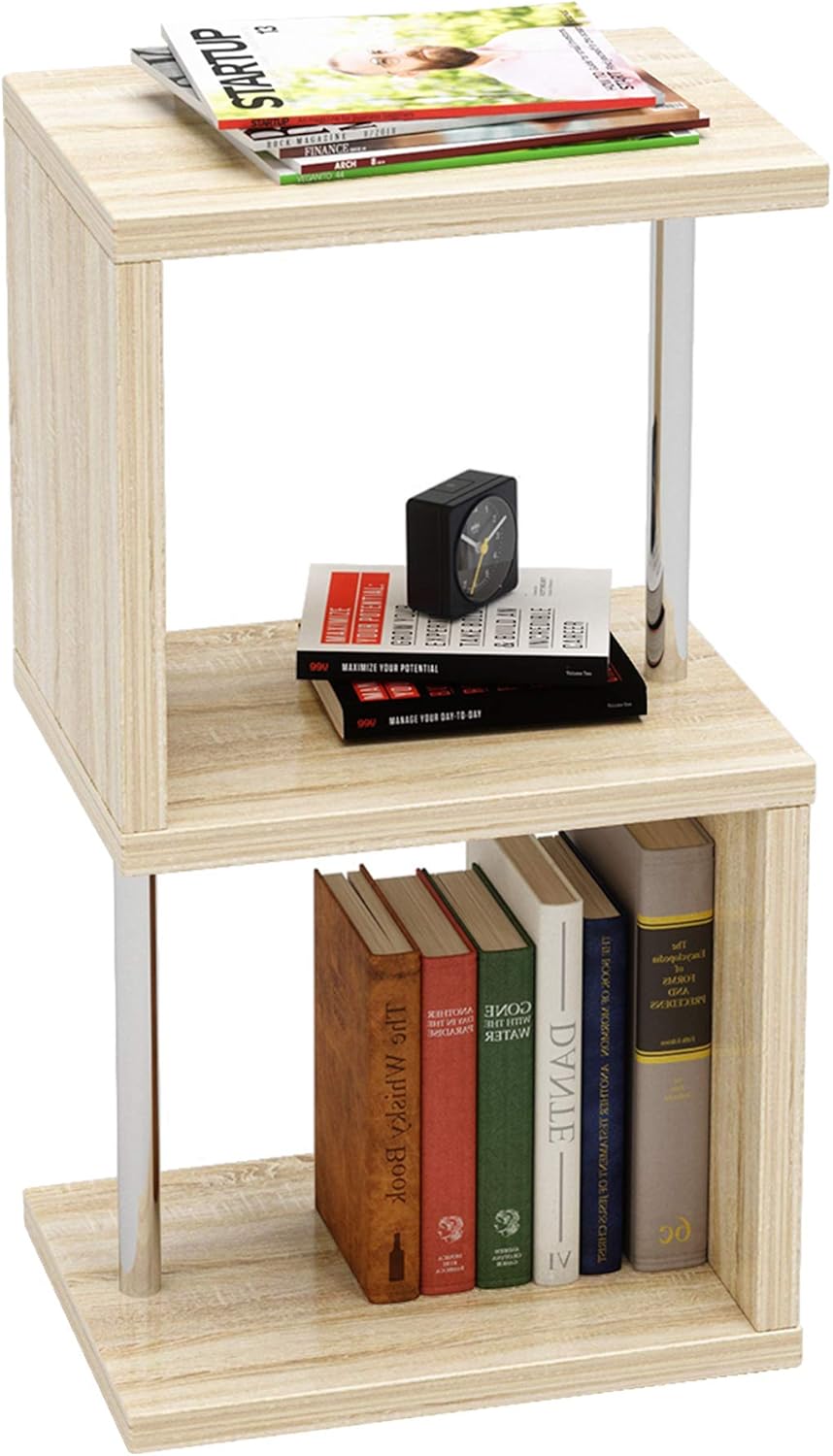 Walnut 5-Tier Steel Frame Ladder Bookshelf N863777