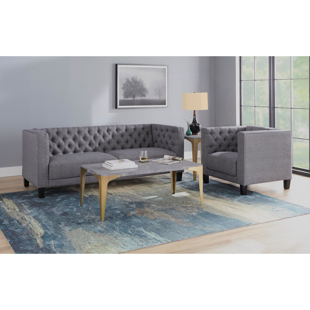 Modern Chesterfield Back Accent Chair Velvet G393