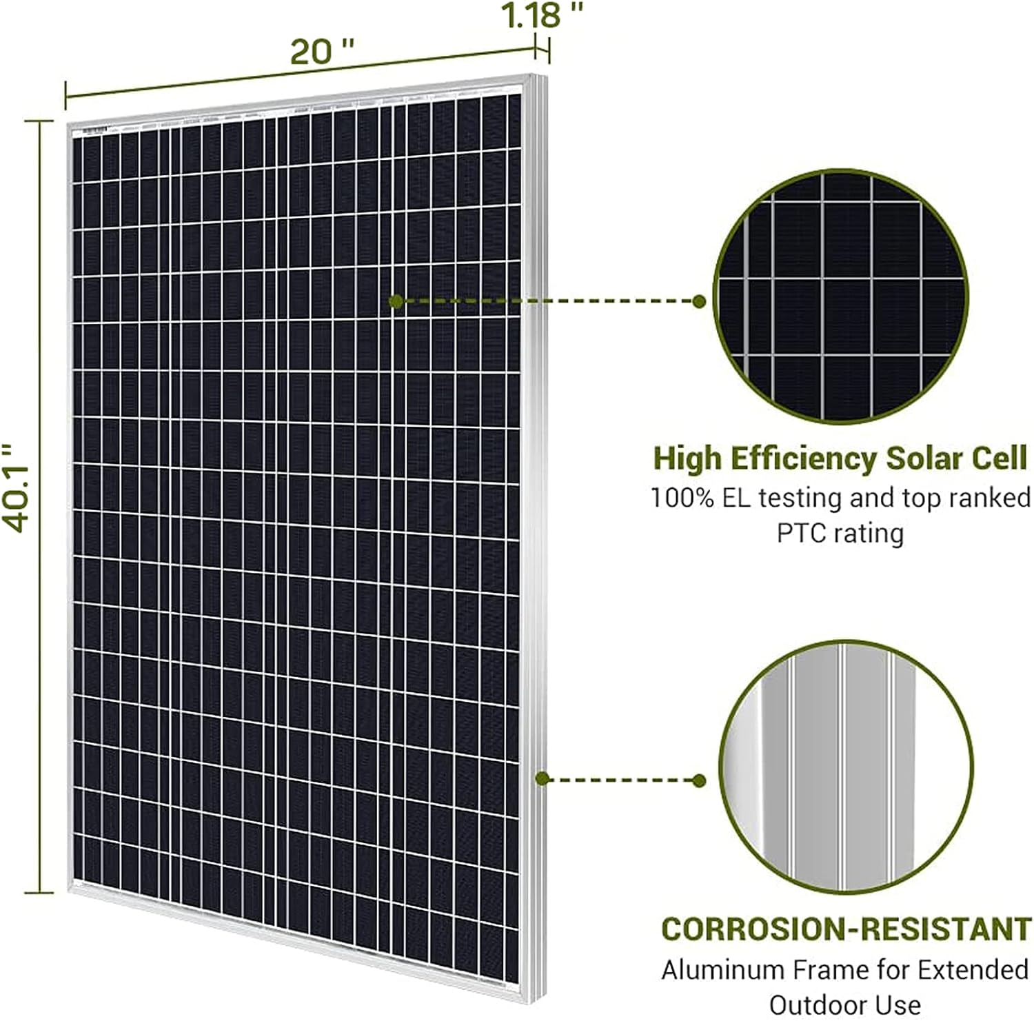 200W 12V Monocrystalline Solar Panel Kit with 30A PWM LCD Solar Charge Controller X2839