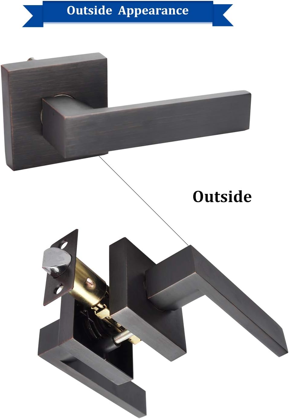 Heavy Duty Lever Handle Door Lock in Oil Rubbed Bronze P9046