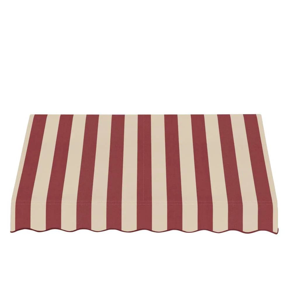 Burgundy/Tan Stripe Acrylic Fixed Awning P278