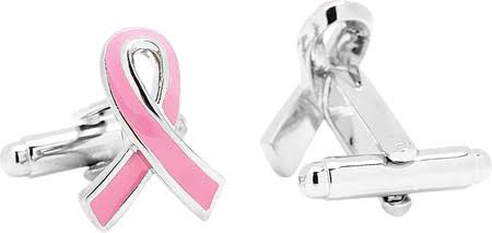 Pink Ribbon Breast Cancer Awareness Cufflinks Q5838