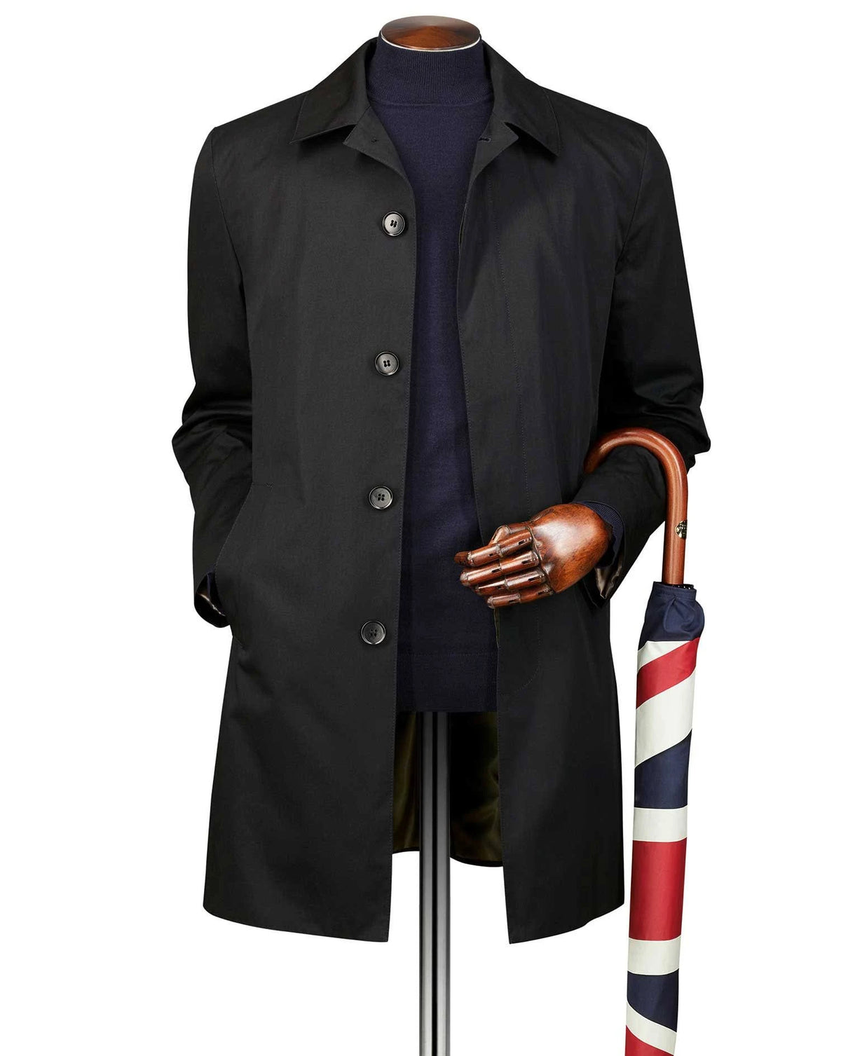 Black Cotton Coat Y88660