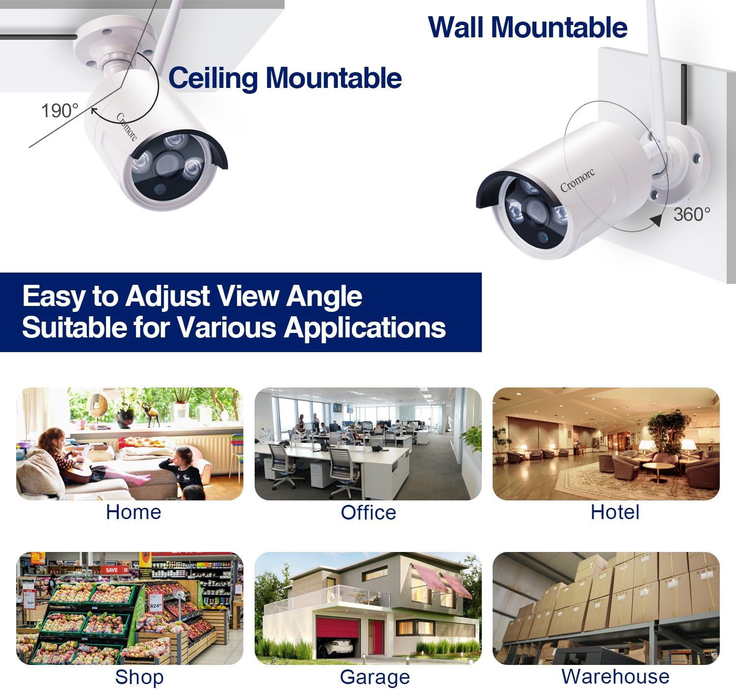 10.1 Monitor Wireless Security Camera System, 4pcs 3MP Indoor Outdoor Night Vision Camera, 1TB HDD O130