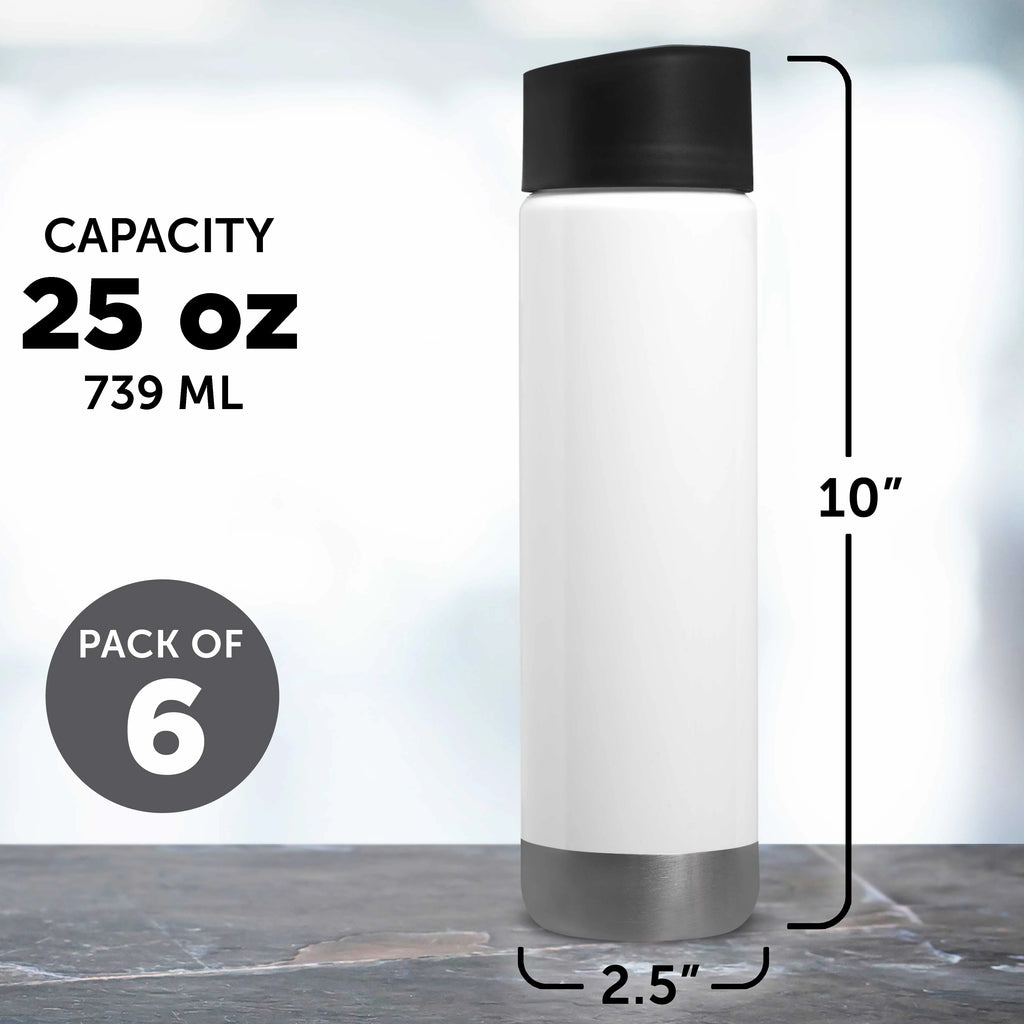 6 Pack 25 oz PET Plastic Water Bottles H71870