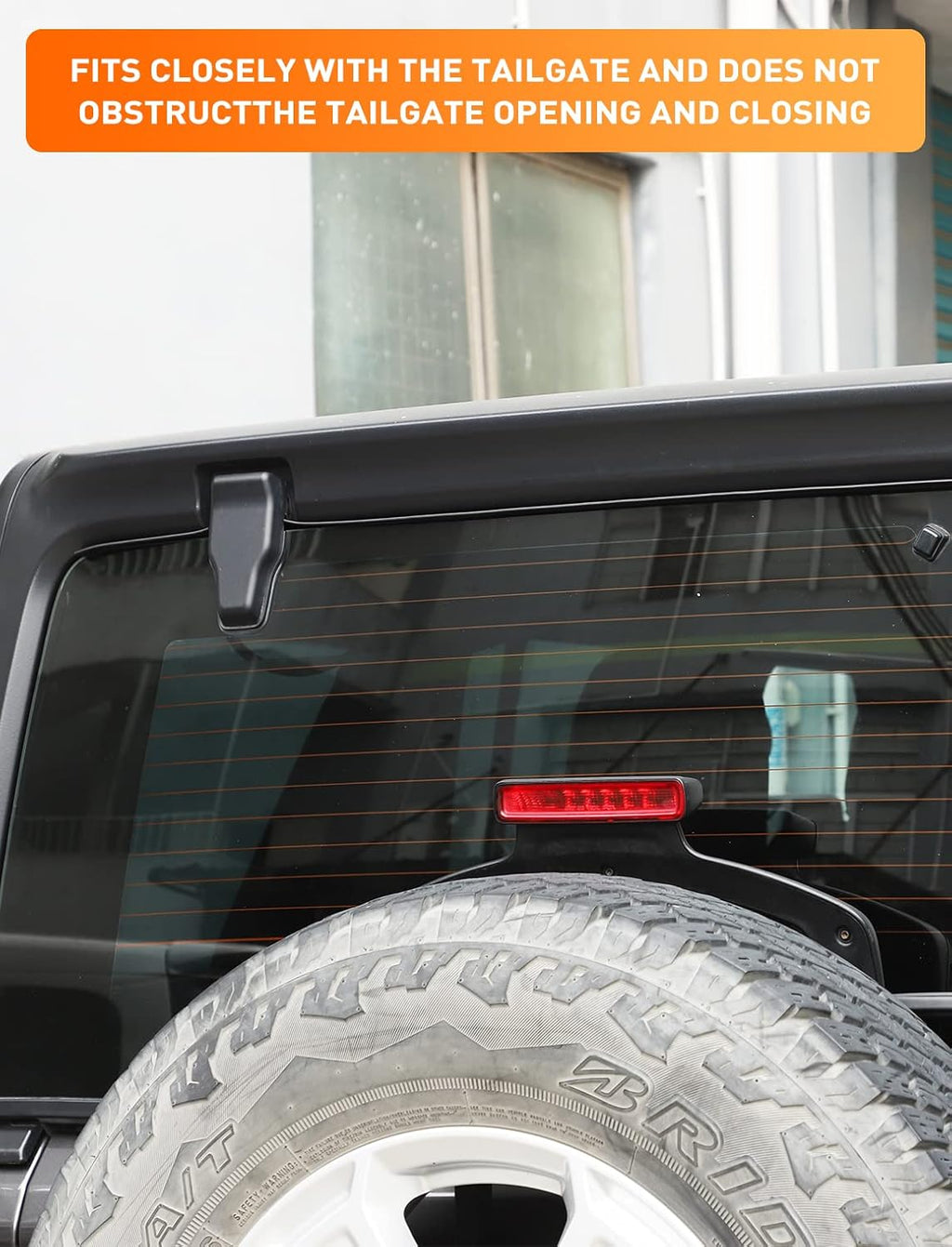 Rear Window Rain Gutter for Jeep Wrangler TJ, Black, Pack of 2 A342