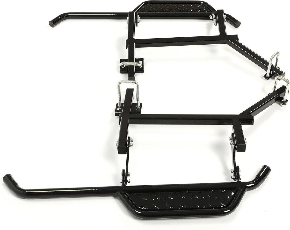 Black Steel Running Boards Set of 2 Side Step Rails X231