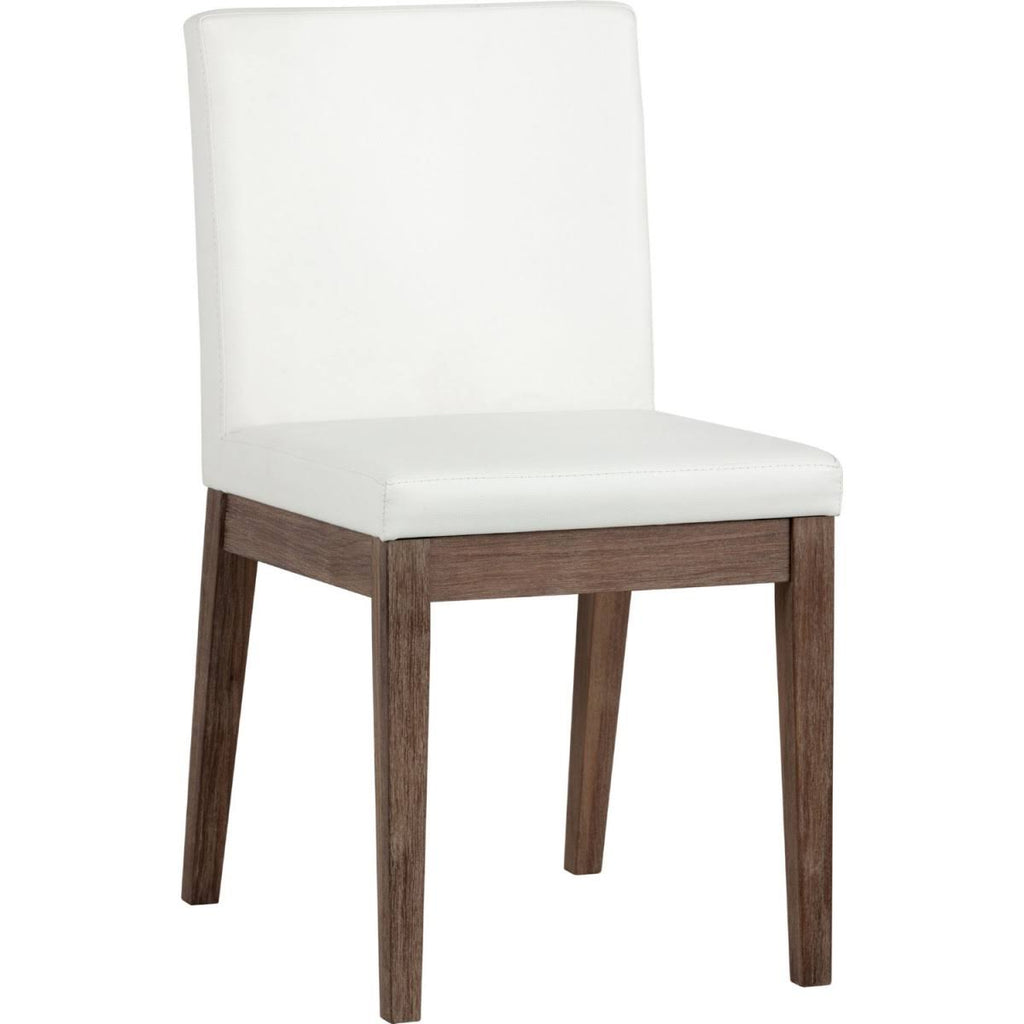 White Faux Leather Dining Chair W411