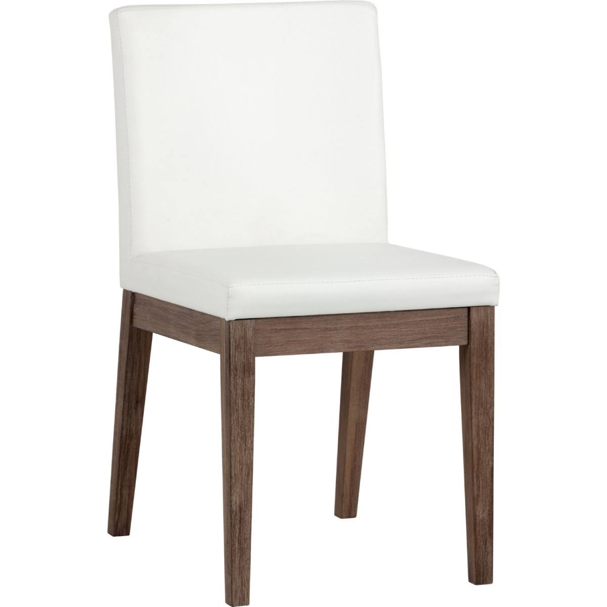 White Faux Leather Dining Chair W411