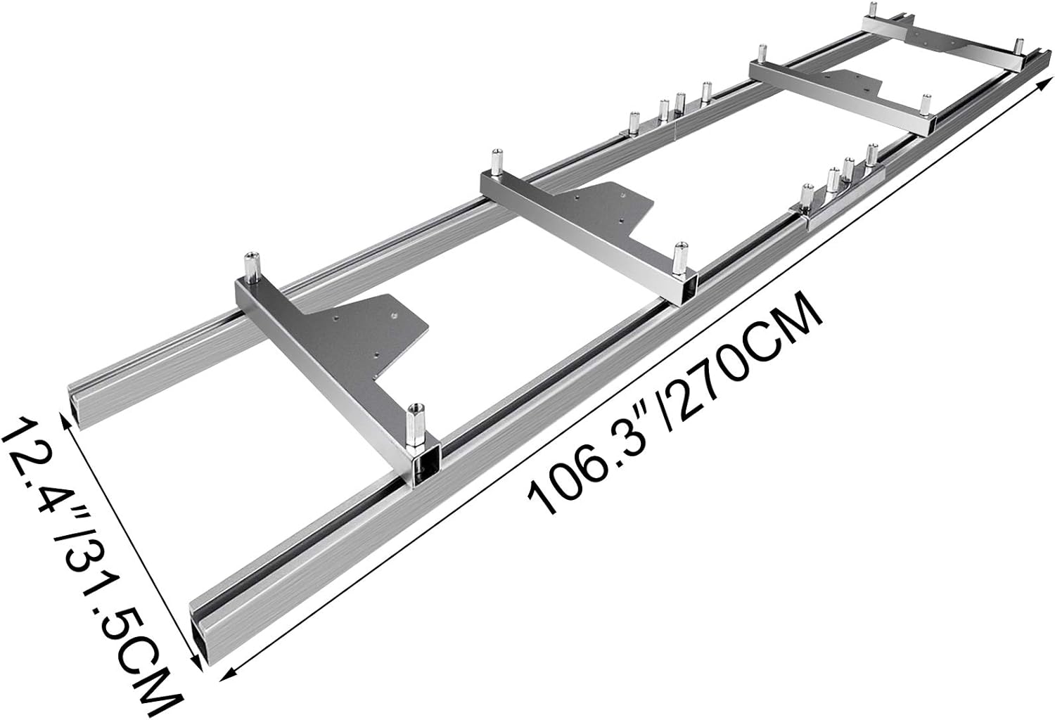 9 FT Chainsaw Mill Rail Guide with 4 Wood Fixing Plate C67525