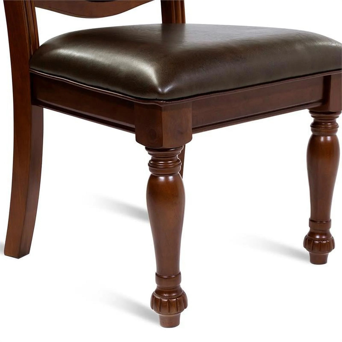 Brown Cherry Wood Side Chair (Set of 2) G405576
