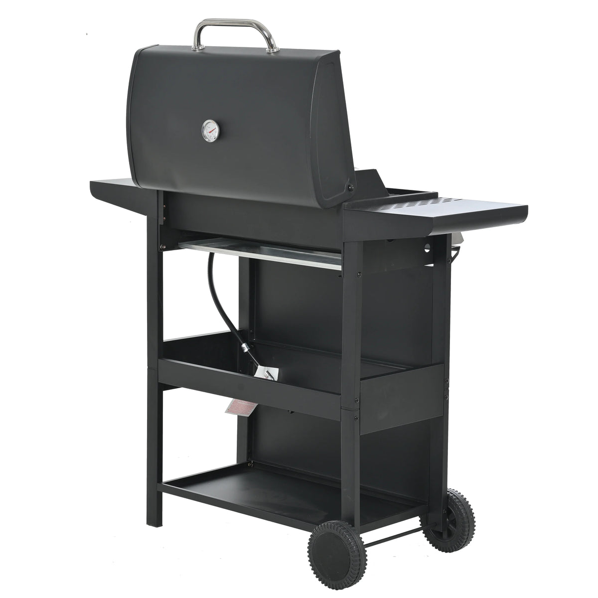 4 Burner Propane Gas Grill with Thermometer, 2 Prep Tables A18184
