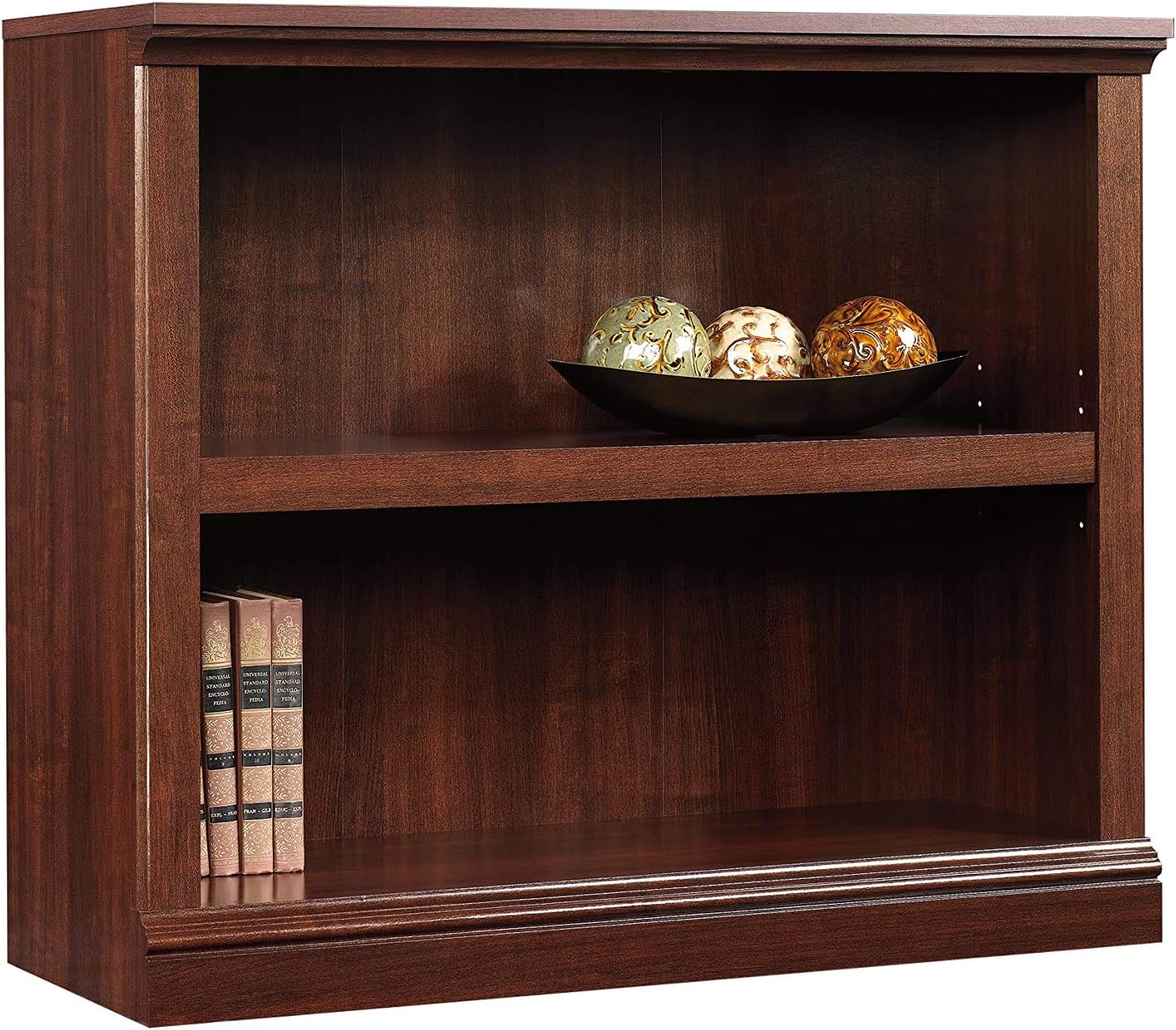 Cherry Finish 2 Shelf Bookcase TV Stand Console I140293