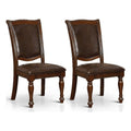 Brown Cherry Wood Side Chair (Set of 2) G405576