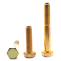3/8x22-16 x 4 3/4x22 Coarse Thread Grade 8 Hex Cap Screw Alloy Steel Yellow Zinc Plated K7587