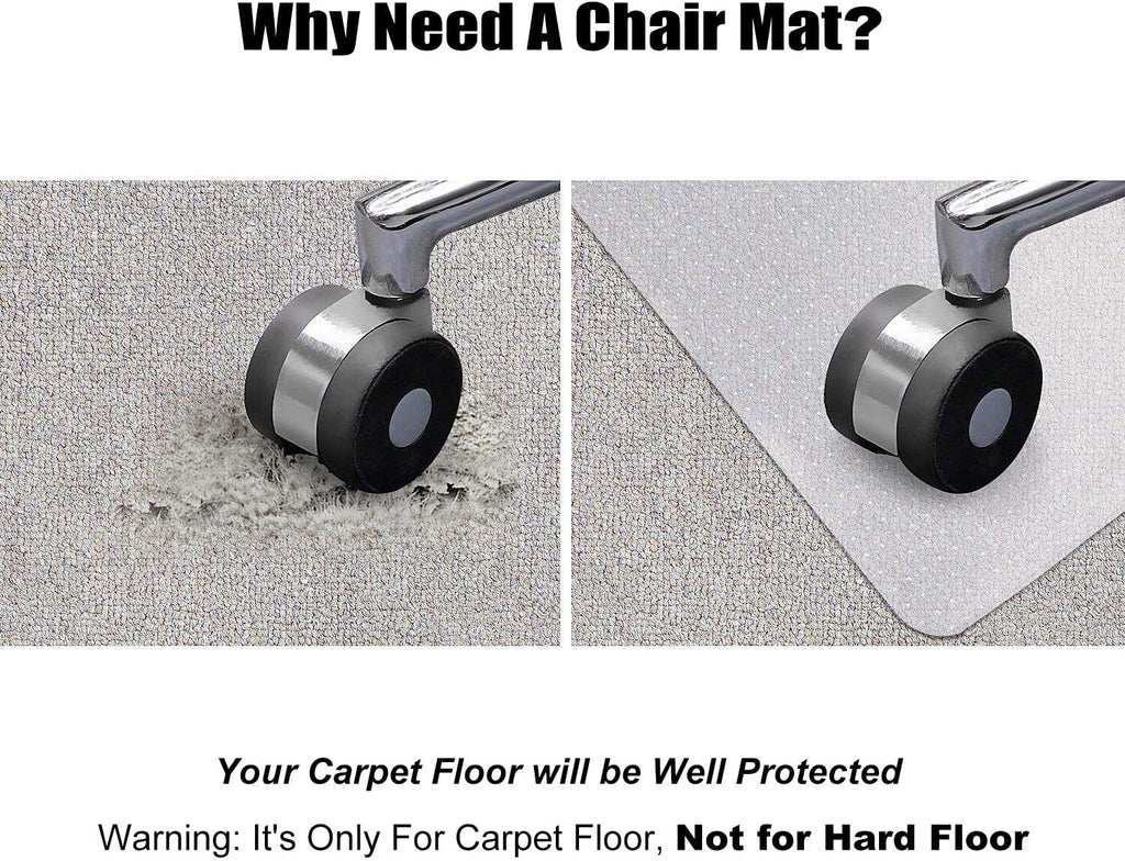 Clear Studded PVC Carpet Chair Mat Q706653