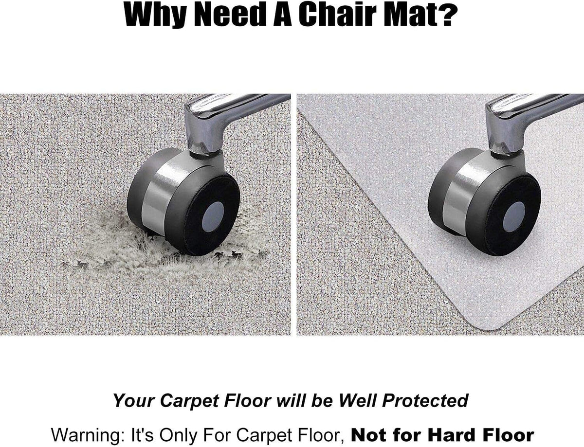 Clear Studded PVC Carpet Chair Mat Q706653