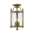 3 Light Semi-Flush Mount Heirloom Brass B162602