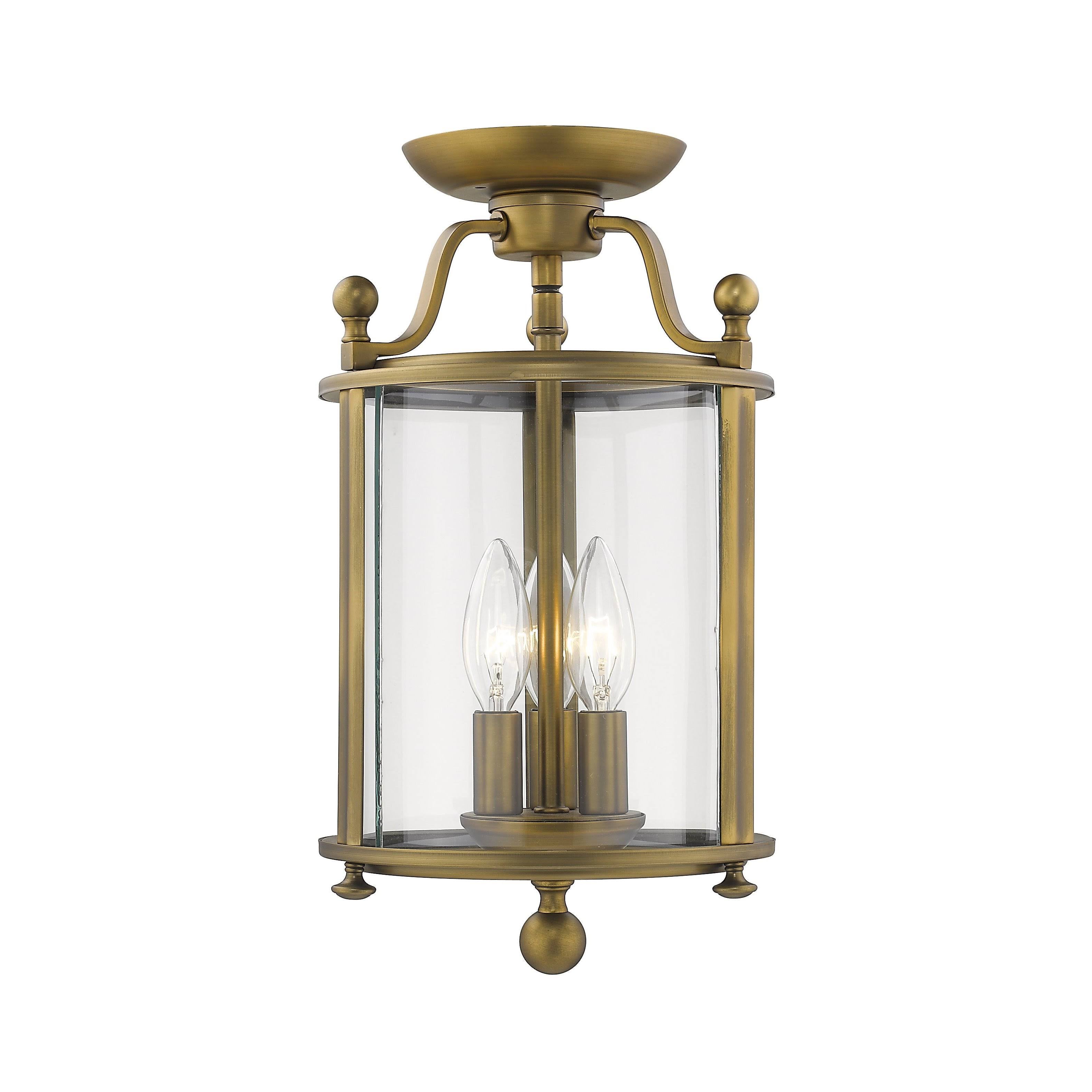 3 Light Semi-Flush Mount Heirloom Brass B162602