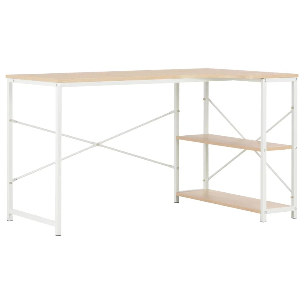 White and Oak Computer Desk X849066