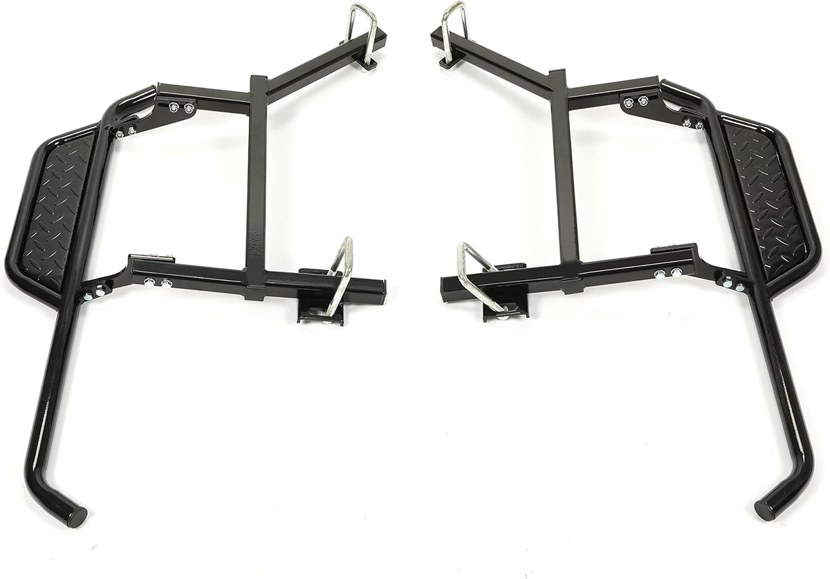 Black Steel Running Boards Set of 2 Side Step Rails X231