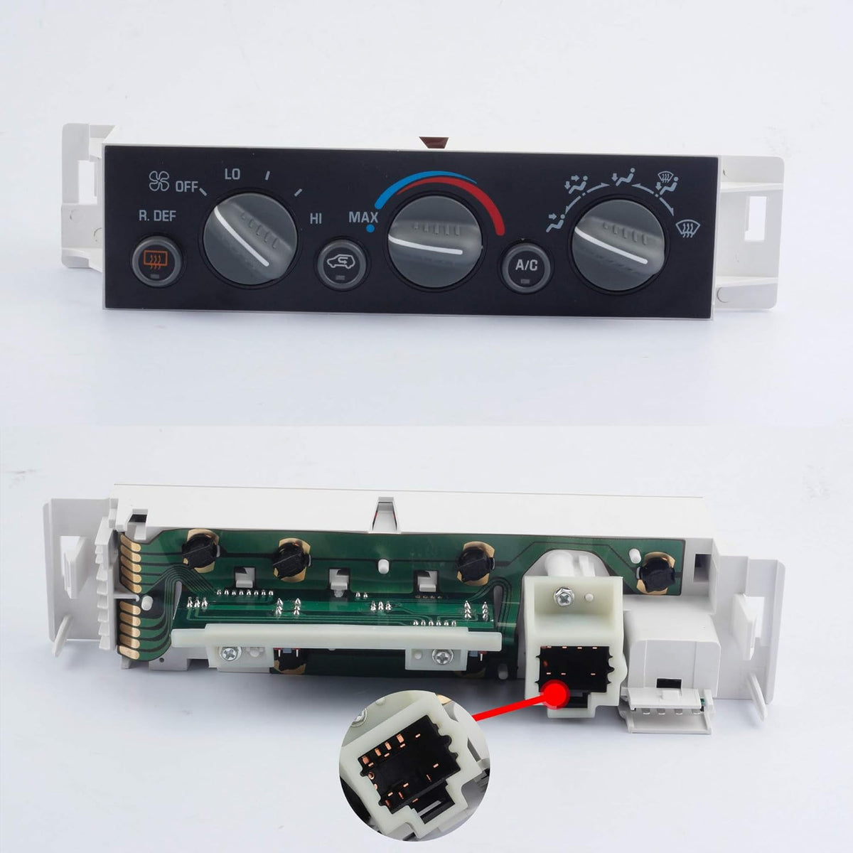AC Heater Climate Control Panel Module with Rear Window Defogger Switch Compatible with Chevy GMC 1996-2000 Pack of 2 B608807