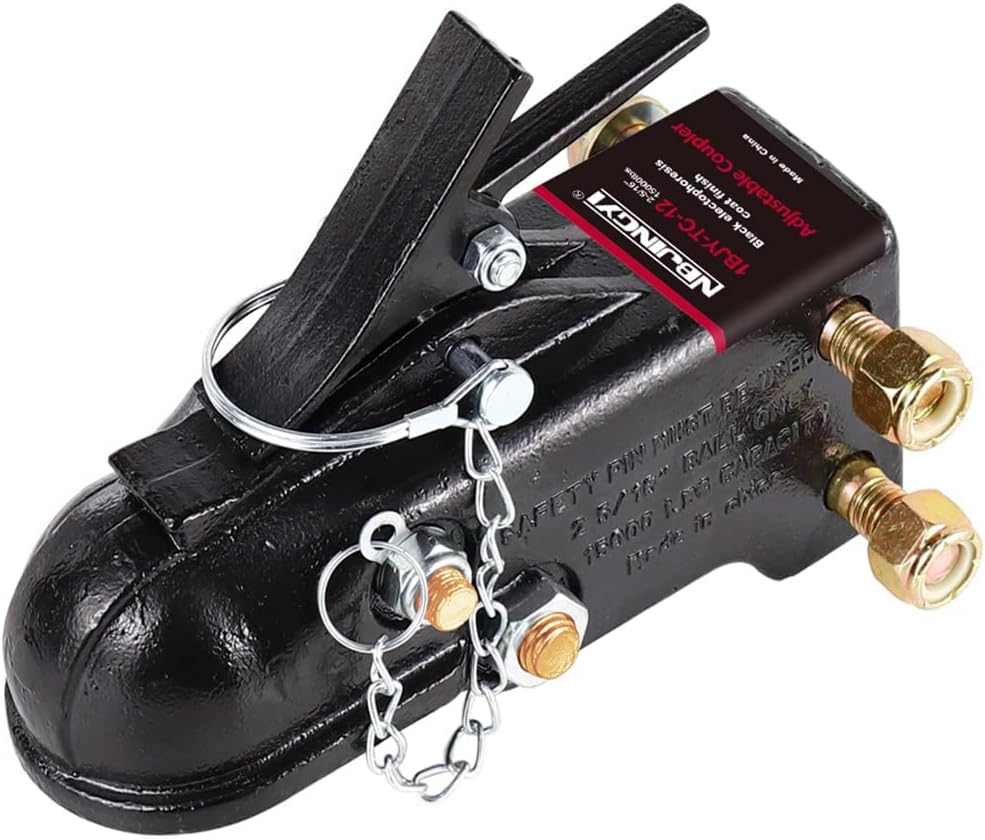 Heavy Duty Cast Adjustable Trailer Coupler 2-5/16 in, 15000LBS Capacity, Pack of 2 A81832