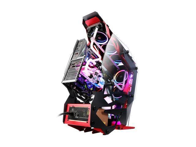 Black Red Aluminum ATX Mid Tower Computer Case X8219