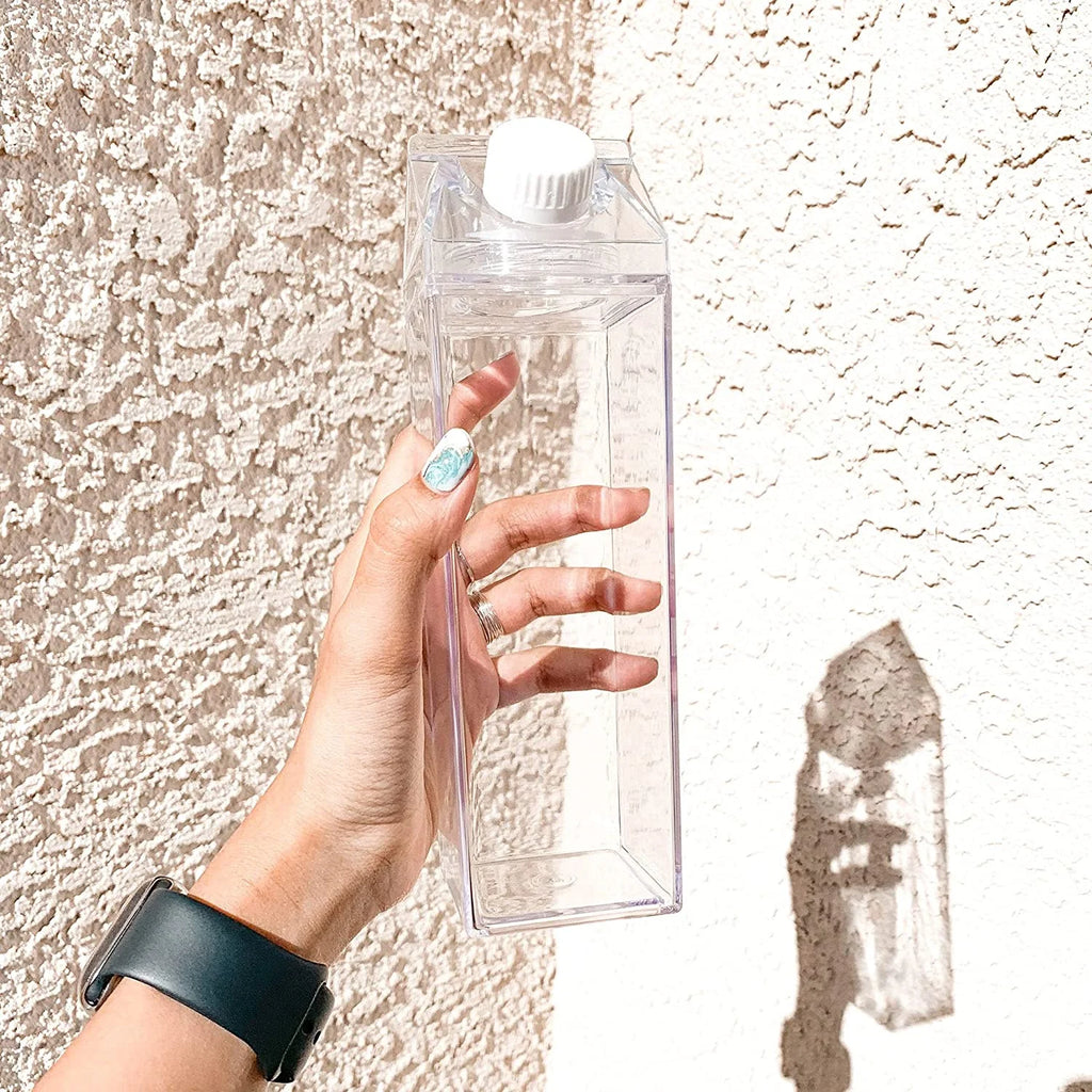 Clear Milk Carton Water Bottle A53344