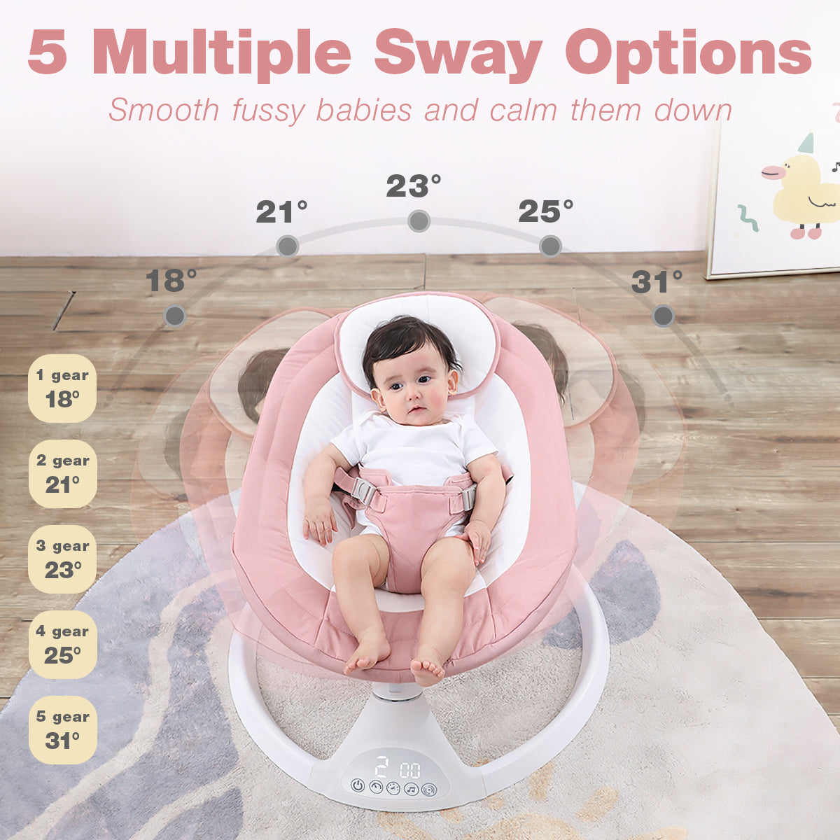Pink Baby Swing H8863
