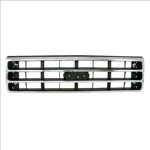 Front Chrome Frame Grille Grill Dark Argent Bar Plastic Pack of 2 C90025