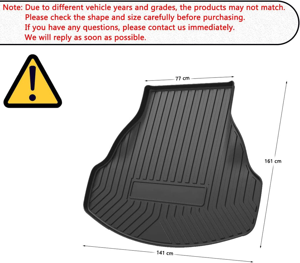 Cargo Liner Trunk Tray Cargo Mats Protector Custom Fit 3D Tech Waterproof Flexible TPO Pack of 2 Z82551