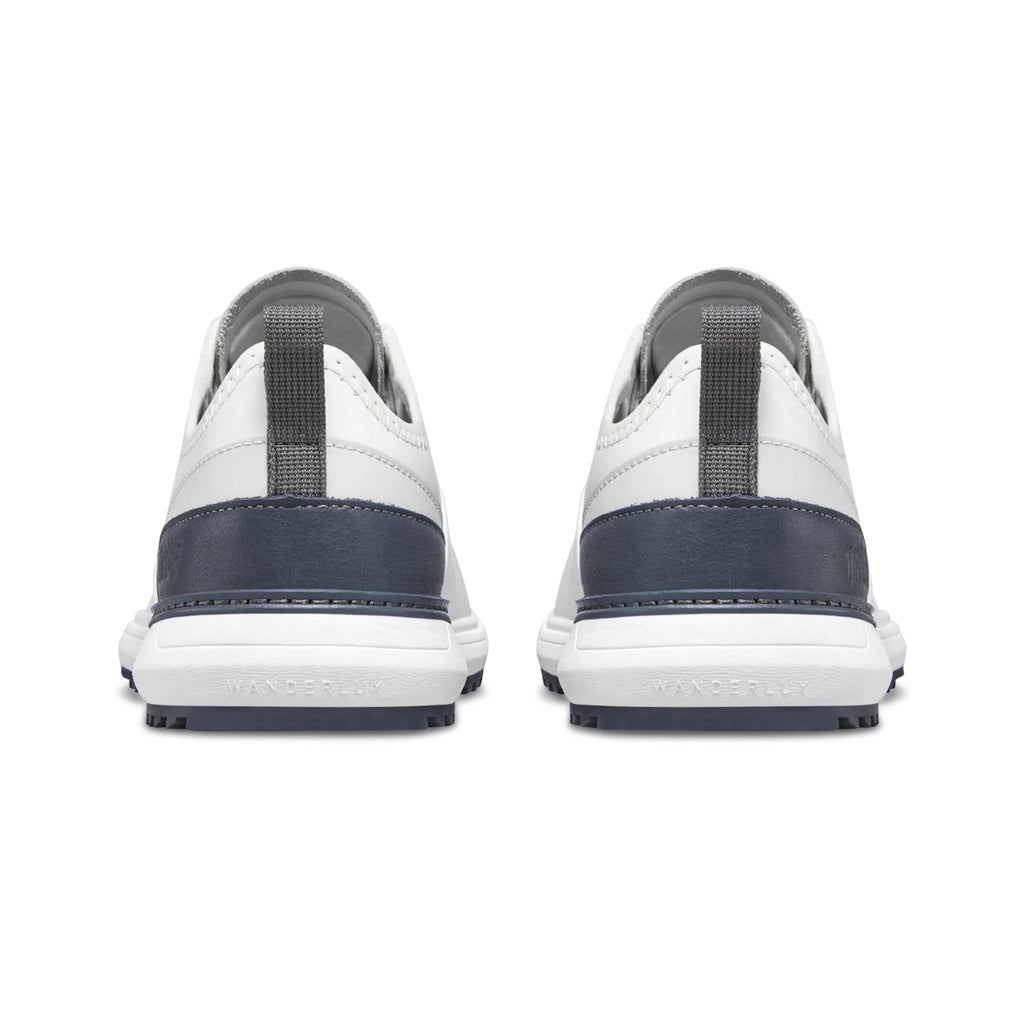 Tour White Grey Leather Golf Shoes E666