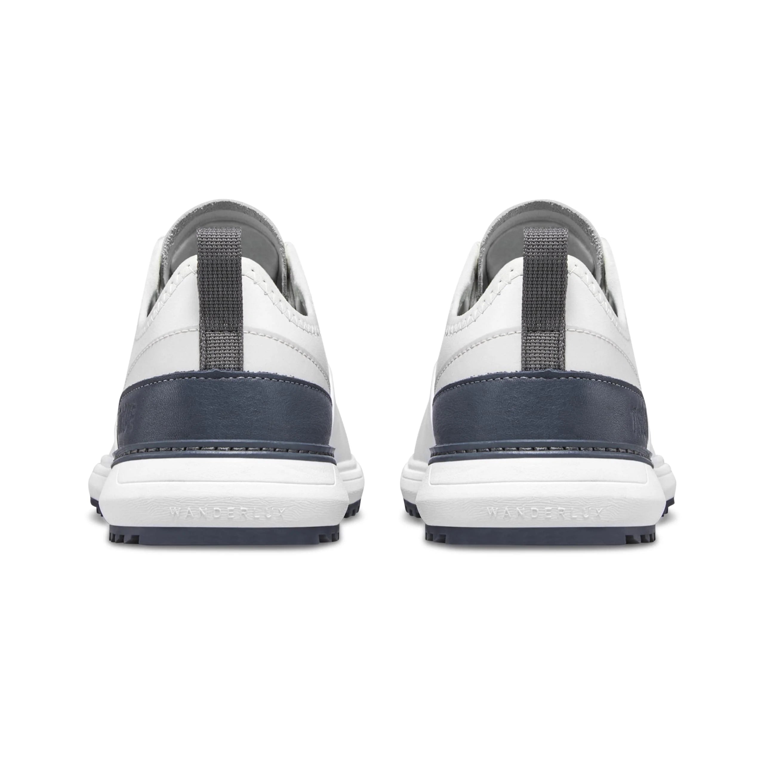 Tour White Grey Leather Golf Shoes E666