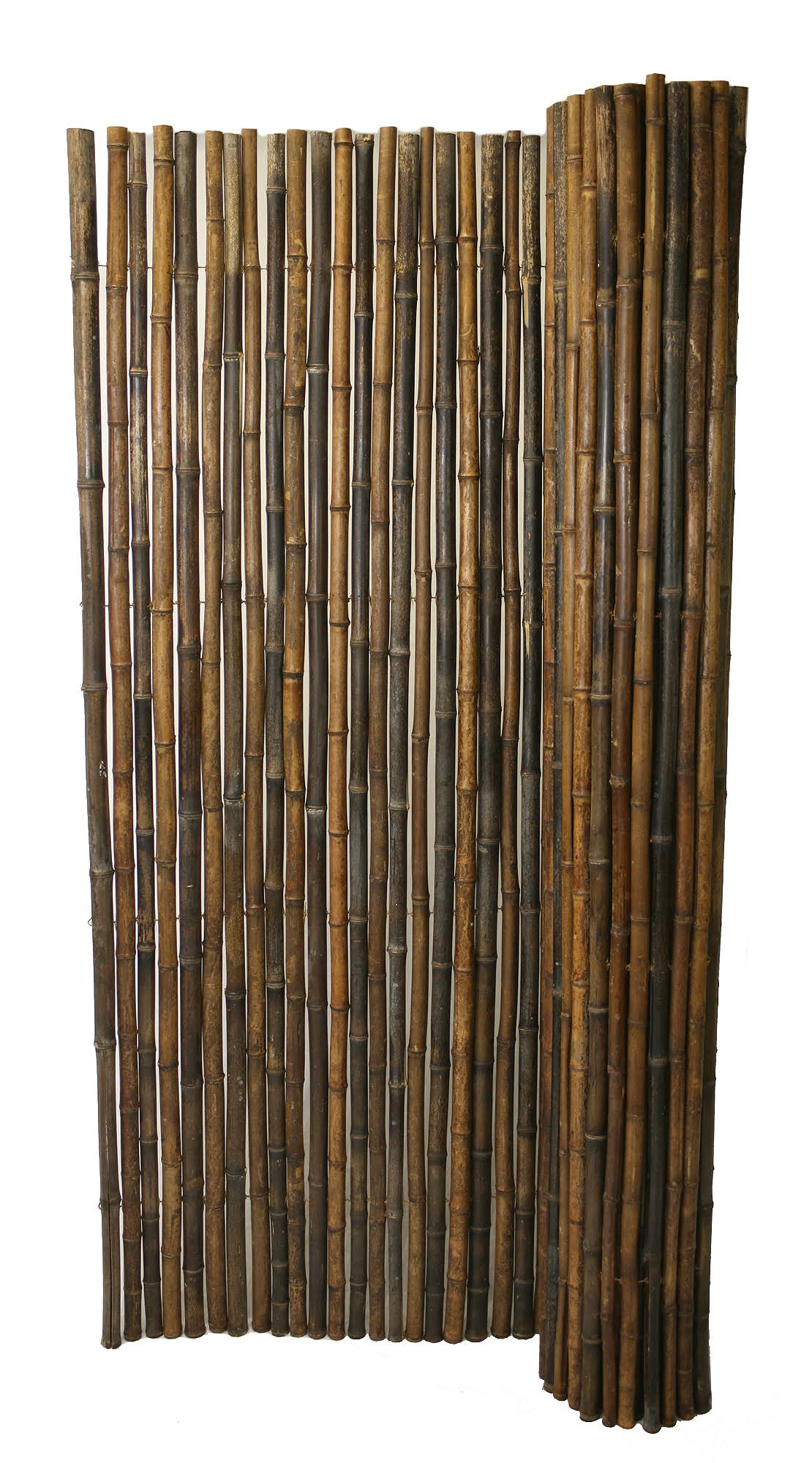 Black Rolled Bamboo Fence 6ft H x 8ft L I24287
